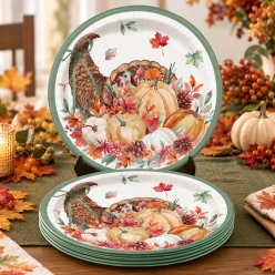 Thanksgiving Harvest Dinner Plates - 8 PK